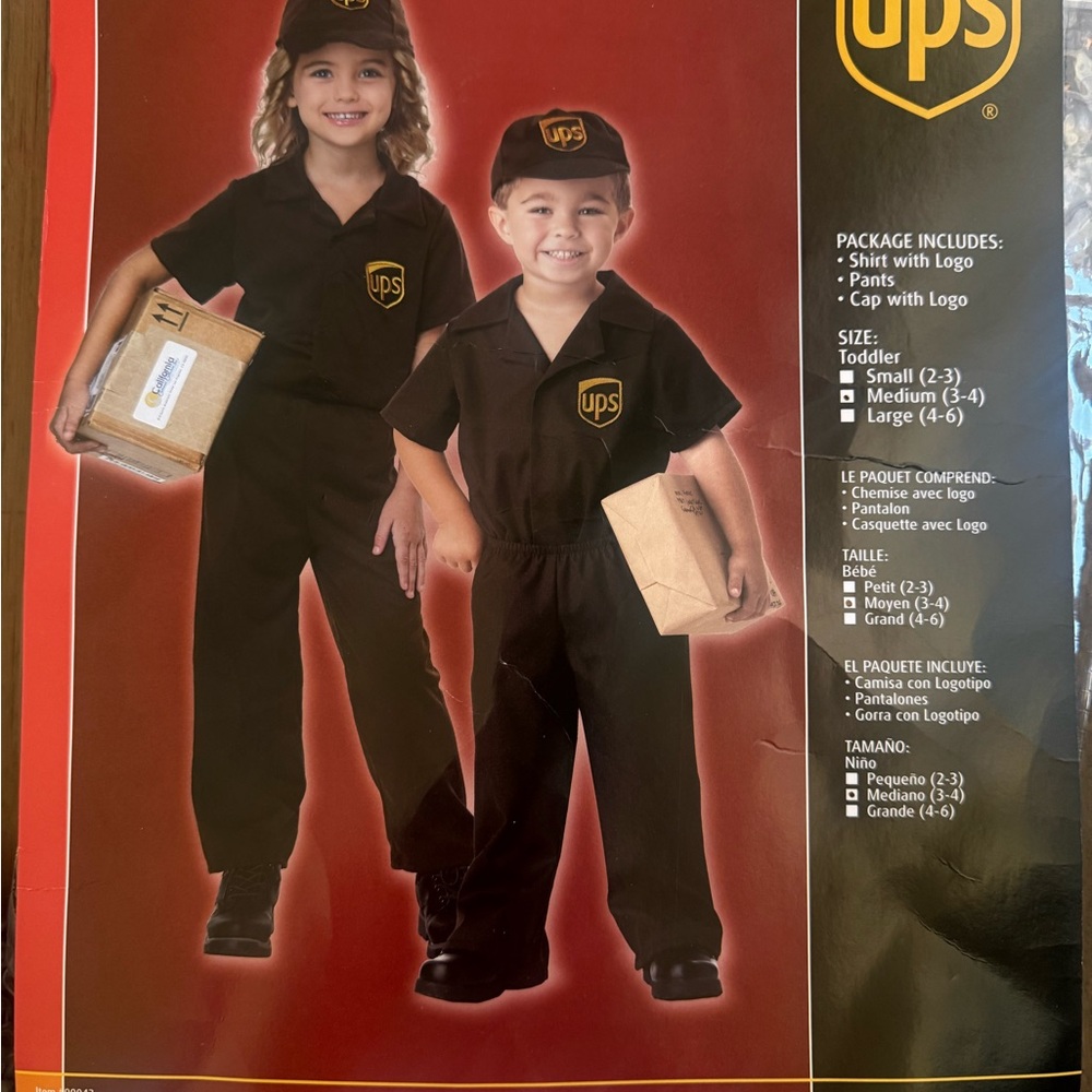 Toddler UPS Delivery Costume - Brown